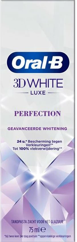 Oral B Oral-B 3D White Luxe Perfection - Voordeelverpakking 4 X 75 Ml -Tandpasta Verpakt In Gerecycleerd Karton 1 Oral B Oral-B 3D White Luxe Perfection - Voordeelverpakking 4 X 75 Ml -Tandpasta Verpakt In Gerecycleerd Karton