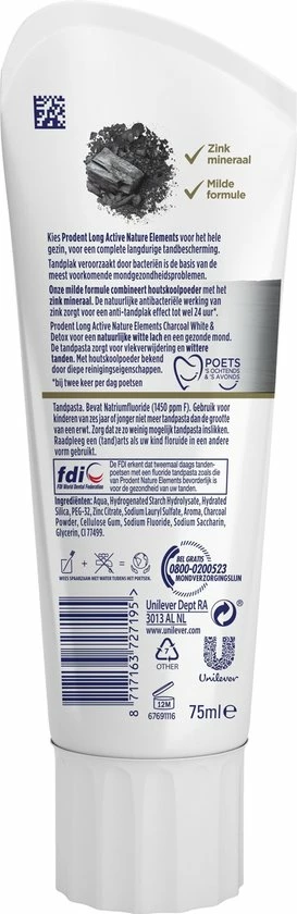 Prodent Charcoal Whitening & Detox Tandpasta - 12 X 75 Ml - Voordeelverpakking 6 Prodent Charcoal Whitening & Detox Tandpasta - 12 X 75 Ml - Voordeelverpakking - Afbeelding 6