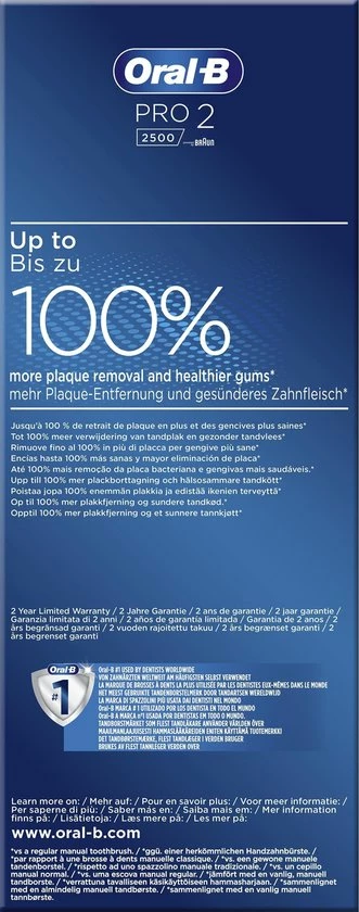 Oral B Oral-B PRO 2 2500 - Zwart - Elektrische Tandenborstel - Met Reisetui 8 Oral B Oral-B PRO 2 2500 - Zwart - Elektrische Tandenborstel - Met Reisetui - Afbeelding 8