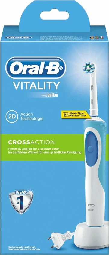 Oral B Oral-B Vitality CrossAction - Elektrische Tandenborstel - Blauw, Wit 3 Oral B Oral-B Vitality CrossAction - Elektrische Tandenborstel - Blauw, Wit - Afbeelding 3