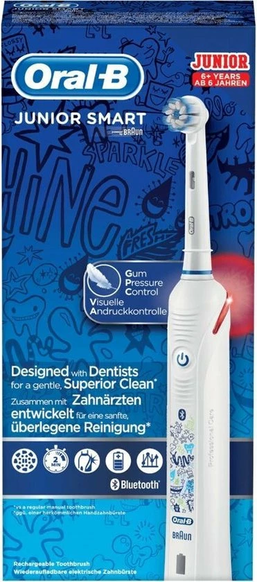Oral B Oral-B Junior - Elektrische Tandenborstel - Wit 4 Oral B Oral-B Junior - Elektrische Tandenborstel - Wit - Afbeelding 4