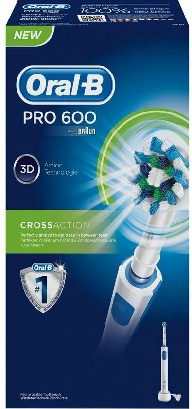 Oral B Oral-B PRO600 - Cross Action - Elektrische Tandenborstel 3 Oral B Oral-B PRO600 - Cross Action - Elektrische Tandenborstel - Afbeelding 3