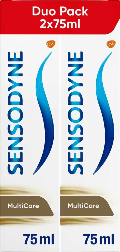 Sensodyne Multicare Tandpasta Voor Gevoelige Tanden 2x 75 Ml 6 Sensodyne Multicare Tandpasta Voor Gevoelige Tanden 2x 75 Ml - Afbeelding 6