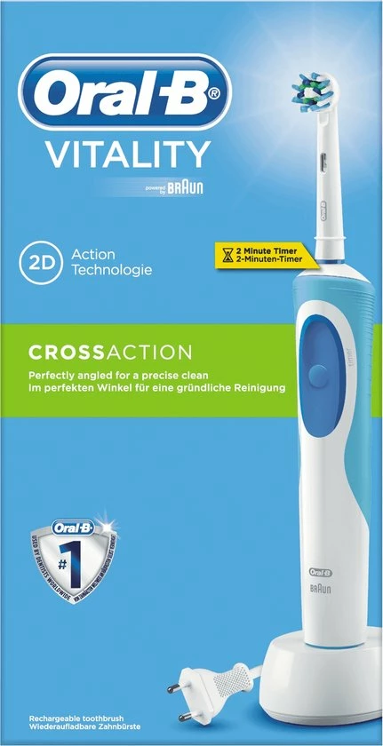 Oral B Oral-B Vitality CrossAction - Elektrische Tandenborstel - Blauw, Wit 4 Oral B Oral-B Vitality CrossAction - Elektrische Tandenborstel - Blauw, Wit - Afbeelding 4