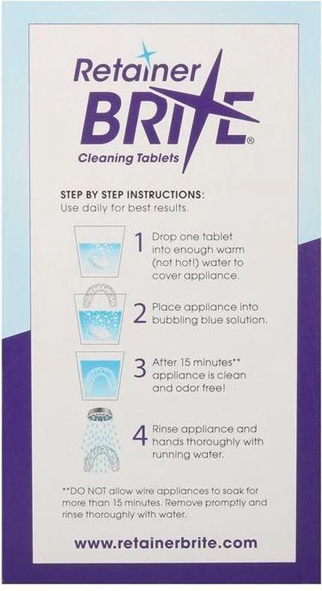 Retainer Brite Reinigingstabletten - 96 Stuks 7 Retainer Brite Reinigingstabletten - 96 Stuks - Afbeelding 7