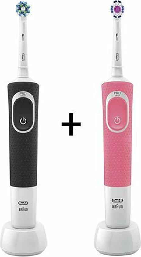 Oral B Oral-B Vitality 100 Black & Pink DUOSET 1 Oral B Oral-B Vitality 100 Black & Pink DUOSET
