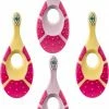 Jordan Tandenborstel Baby STEP 1 (0-2 JAAR) 4 Stuks Geel /Roze