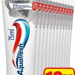 Aquafresh Tandsteen Controle Tandpasta Voor Gezonde Tanden Voordeelverpakking 12x75ml, Recyclebare Plastic Tube En Dop -Oral B SHOP 539x840 2