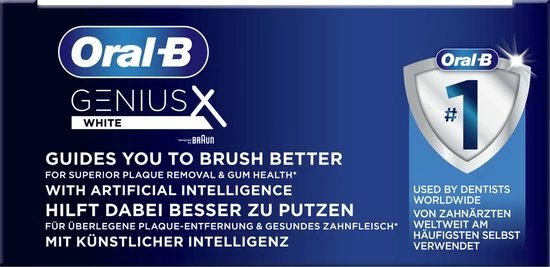 Oral B Oral-B Genius X - Wit - Elektrische Tandenborstel - Ontworpen Door Braun - 1 Handvat En 1 Opzetborstel 9 Oral B Oral-B Genius X - Wit - Elektrische Tandenborstel - Ontworpen Door Braun - 1 Handvat En 1 Opzetborstel - Afbeelding 9