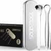 SolidStock Professionele Tongschraper Voor Mondverzorging - 4 Delige Tongreiniger - Ayurveda - RVS