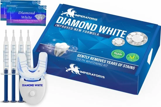 Imperatoris Diamond White | Tandenbleekset? Inclusief Teeth Whitening Strips - Tandenbleek Strips ? 3D LED ? Wittere Tanden 1 Imperatoris Diamond White | Tandenbleekset? Inclusief Teeth Whitening Strips - Tandenbleek Strips ? 3D LED ? Wittere Tanden