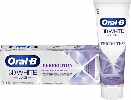 Oral B Oral-B 3D White Luxe Perfection Tandpasta - Voordeelverpakking 12 X 75ml 1 Oral B Oral-B 3D White Luxe Perfection Tandpasta - Voordeelverpakking 12 X 75ml