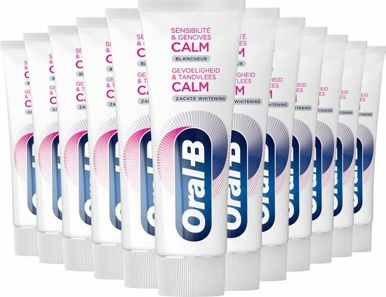 Oral B Oral-B Gevoeligheid & Tandvlees Calm Zachte Whitening Tandpasta 12x75 Ml - Voordeelverpakking 1 Oral B Oral-B Gevoeligheid & Tandvlees Calm Zachte Whitening Tandpasta 12x75 Ml - Voordeelverpakking