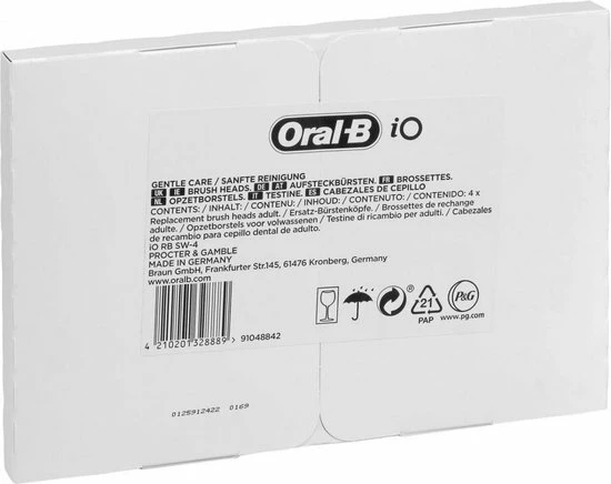 Oral B Oral-B IO Gentle Care Opzetborstels - 4 Stuks 5 Oral B Oral-B IO Gentle Care Opzetborstels - 4 Stuks - Afbeelding 5