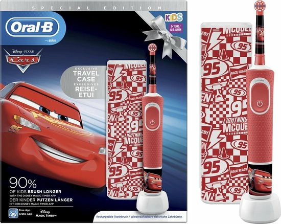 Oral B Oral-B Kids Cars - Elektrische Tandenborstel - Powered By Braun - 1 Handvat En 1 Opzetborstel 11 Oral B Oral-B Kids Cars - Elektrische Tandenborstel - Powered By Braun - 1 Handvat En 1 Opzetborstel - Afbeelding 11