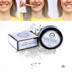 At-shop Whitening Teethpowder | Charcoal Tandenbleker | Tanden Witten | 100% Natuurlijk | 40 G | Tandbleek Poeder| Tandbleekpoeder | Tanden Bleken