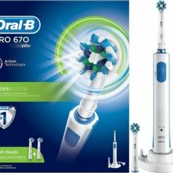 Oral B Oral-B PRO 670 CrossAction - Elektrische Tandenborstel - Met 2 Opzetborstels
