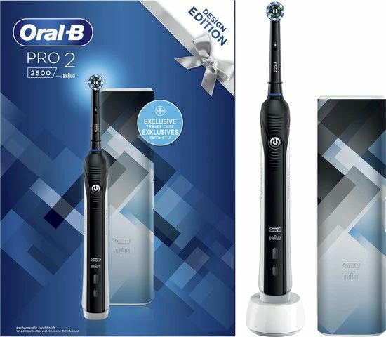 Oral B Oral-B PRO 2 2500 - Zwart - Elektrische Tandenborstel - Met Reisetui 3 Oral B Oral-B PRO 2 2500 - Zwart - Elektrische Tandenborstel - Met Reisetui - Afbeelding 3