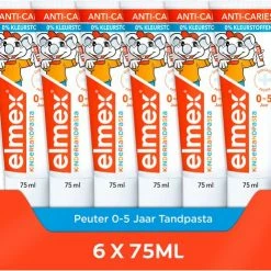Elmex Peuter (0 Tot 5 Jaar) Kindertandpasta 6 X 75ml - Voordeelverpakking
