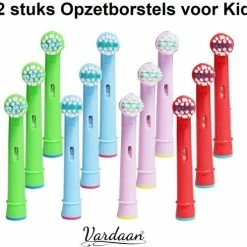 EB-10A Opzetborstels Voor Kids - 12 Stuks Vardaan Opzetborstel Voor Elektrische Tandenborstels - Oral-B - Voor Kleine Tandjes - Zachte Borstelharen - Oral-B - Voor Elektrische Tandenborstel - Mondhygiëne - Junior - 12x