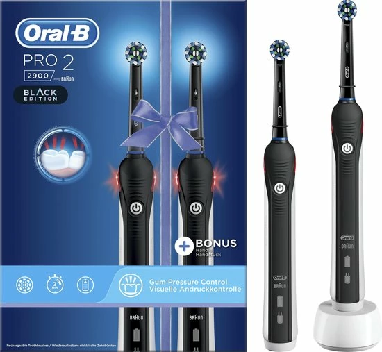 Oral B Oral_B Pro 2 - 2900 - Duoverpakking Elektrische Tandenborstel - Zwart 29 Oral B Oral_B Pro 2 - 2900 - Duoverpakking Elektrische Tandenborstel - Zwart - Afbeelding 29
