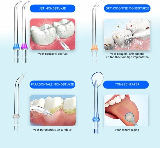 Bluemay Waterflosser - Monddouche - Waterflosser Elektrisch - Waterflosser Draadloos - Tandsteen Verwijderaar - Tandplak Verwijderaar - Zwart 6 Bluemay Waterflosser - Monddouche - Waterflosser Elektrisch - Waterflosser Draadloos - Tandsteen Verwijderaar - Tandplak Verwijderaar - Zwart - Afbeelding 6