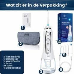 FreshSmile Waterflosser - Elektrische Tandenborstels - Draadloos En Oplaadbaar - Inclusief Twee Opzetstukken -Flosapparaten - Waterflosser Draadloos - Tandsteen Verwijderen - Gezond & Schoon Gebit -Oral B SHOP 550x516 3