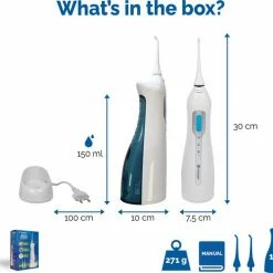 Opti Smile Optismile Waterflosser - Elektrische Monddouche - Draadloos En Oplaadbaar - Inclusief Twee Opzetstukken -Oral B SHOP 550x521 1