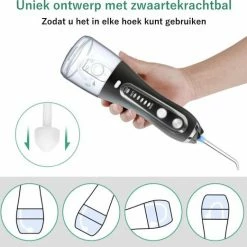 Nula Inspirations Nula Waterflosser - Tandsteen Verwijderaar - Monddouche - 6 Opzetstukken - Incl Opbergtas/ MicroTandenborstel - Zwart -Oral B SHOP 550x521 4