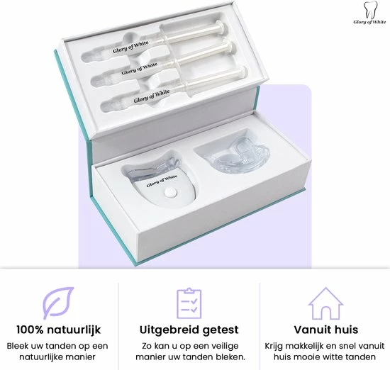Glory Of White - Professionele Tandenbleekset - Tanden Bleken - Teeth Whitening - Zonder Peroxide 3 Glory Of White - Professionele Tandenbleekset - Tanden Bleken - Teeth Whitening - Zonder Peroxide - Afbeelding 3