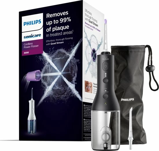 Philips Cordless Power 3000 HX3806/33 - Flosser - Zwart 9 Philips Cordless Power 3000 HX3806/33 - Flosser - Zwart - Afbeelding 9