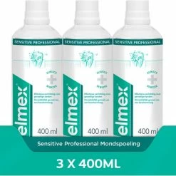 Elmex Mondwater Sensitive Professional - 3 X 400 Ml - Voordeelverpakking