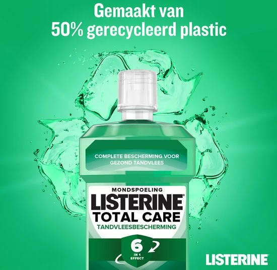 LISTERINE Total Care Tandvleesbescherming: Mondspoeling Voor Complete Bescherming Voor Gezond Tandvlees Met 6-in-1 Effect - Met Essentiële Oliën, Fluoride En Zinkformule, 3 X 500 Ml 8 LISTERINE Total Care Tandvleesbescherming: Mondspoeling Voor Complete Bescherming Voor Gezond Tandvlees Met 6-in-1 Effect - Met Essentiële Oliën, Fluoride En Zinkformule, 3 X 500 Ml - Afbeelding 8