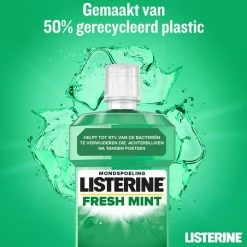LISTERINE Fresh Mint, Mondspoeling Met Essenti?le Oli?n Voor Een Langdurig Frisse Adem, 3 X 500 Ml -Oral B SHOP 550x536 6