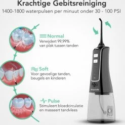 LifeGoods Waterflosser - Elektrisch - 3 Standen - 4 Opzetstukjes - 300 Ml Tank - Zwart 17 LifeGoods Waterflosser - Elektrisch - 3 Standen - 4 Opzetstukjes - 300 Ml Tank - Zwart -Oral B SHOP 550x538 1
