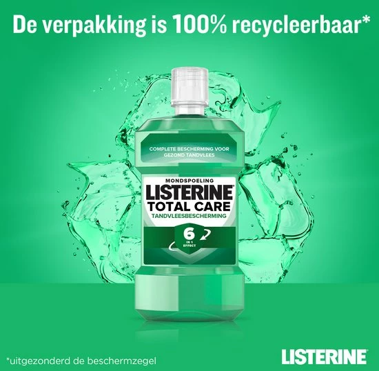LISTERINE Total Care Tandvleesbescherming: Mondspoeling Voor Complete Bescherming Voor Gezond Tandvlees Met 6-in-1 Effect - Met Essentiële Oliën, Fluoride En Zinkformule, 3 X 500 Ml 7 LISTERINE Total Care Tandvleesbescherming: Mondspoeling Voor Complete Bescherming Voor Gezond Tandvlees Met 6-in-1 Effect - Met Essentiële Oliën, Fluoride En Zinkformule, 3 X 500 Ml - Afbeelding 7