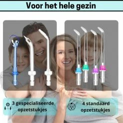 BOME Waterflosser Met 7 Opzetstukjes - Monddouche - Voorkom Tandsteen - Draadloos - 5 Standen - Zwart -Oral B SHOP 550x540 16