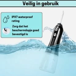 BOME Waterflosser Met 7 Opzetstukjes - Monddouche - Voorkom Tandsteen - Draadloos - 5 Standen - Zwart -Oral B SHOP 550x540 18