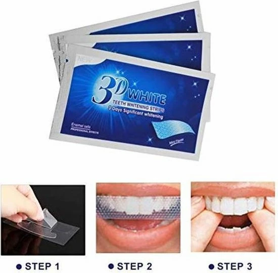 Merkloos Professionele Tanden Bleek Strips Ultra 3D - Teeth Whitening Strips - Tanden Bleken - Voor Ultra Witte Tanden - 14 Strips 6 Merkloos Professionele Tanden Bleek Strips Ultra 3D - Teeth Whitening Strips - Tanden Bleken - Voor Ultra Witte Tanden - 14 Strips - Afbeelding 6