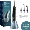 Trebin Waterflosser Draadloos - 360? Graden Draaibare Kop - Waterpik - Elektrisch - Oplaadbaar - Flosapparaat - Monddouche - 4 Standen - 3 Opzetstukken - 260 Ml Tank - Zwart