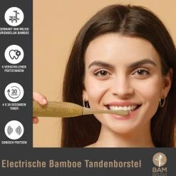 Bambrush Electrische Tandenborstel ? Duurzame Elektrische Tandenborstel - Sonisch Poetsen - Bamboe Opzetborstels - Milieuvriendelijk - 30 Seconden Timer - Complete Set In Luxe Geschenkverpakking -Oral B SHOP 550x545 8