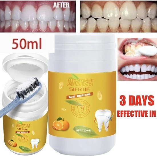 Merkloos Tanden Bleek Poeder - Verwijderen Tand Plak | Schoonmaken Van Tanden - Hygi?ne Tanden | Tanden Bleken | Orale Witte Tanden - Care 50g 4 Merkloos Tanden Bleek Poeder - Verwijderen Tand Plak | Schoonmaken Van Tanden - Hygi?ne Tanden | Tanden Bleken | Orale Witte Tanden - Care 50g - Afbeelding 4