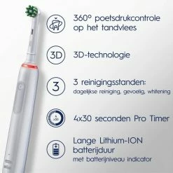 Oral B Oral-B Pro 3 3500 - Elektrische Tandenborstel - Wit 15 Oral B Oral-B Pro 3 3500 - Elektrische Tandenborstel - Wit -Oral B SHOP 550x549 155