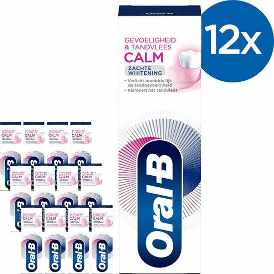 Oral B Oral-B Gevoeligheid & Tandvlees Calm Zachte Whitening Tandpasta 12x75 Ml - Voordeelverpakking 6 Oral B Oral-B Gevoeligheid & Tandvlees Calm Zachte Whitening Tandpasta 12x75 Ml - Voordeelverpakking - Afbeelding 6