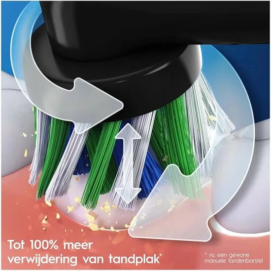 Oral B Oral-B Pro 3 3500 - Roterende Tandenborstel - Zwart - Gift Edition 4 Oral B Oral-B Pro 3 3500 - Roterende Tandenborstel - Zwart - Gift Edition - Afbeelding 4