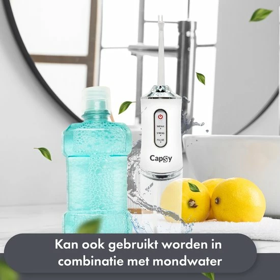 Capsy? Waterflosser Complete Set - Draadloos Flosapparaat - Elektrische Monddouche 6 Capsy? Waterflosser Complete Set - Draadloos Flosapparaat - Elektrische Monddouche - Afbeelding 6