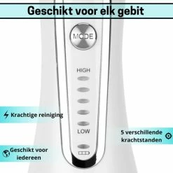 BOME Waterflosser Met 7 Opzetstukjes - Monddouche - Voorkom Tandsteen - Draadloos - 5 Standen - Wit -Oral B SHOP 550x550 1023