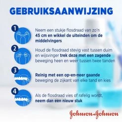Js Johnson & Johnson Reach Dental Waxed Floss Flosdraad- 200 M - Flosdraad -Oral B SHOP 550x550 1122