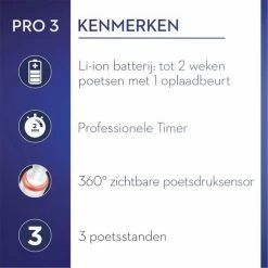 Oral-B Pro 3 3000 SENSITIVE CLEAN - Blauw - Elektrische Tandenborstel - Ontworpen Door BRAUN - 2022 Model 7 Oral-B Pro 3 3000 SENSITIVE CLEAN - Blauw - Elektrische Tandenborstel - Ontworpen Door BRAUN - 2022 Model -Oral B SHOP 550x550 1185