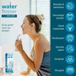 MM Brands Waterflosser - Monddouche - Flosapparaat - Elektrisch - Draadloos - 4 Opzetstukken -Oral B SHOP 550x550 1221